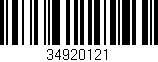 Código de barras (EAN, GTIN, SKU, ISBN): '34920121'