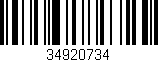 Código de barras (EAN, GTIN, SKU, ISBN): '34920734'