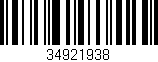 Código de barras (EAN, GTIN, SKU, ISBN): '34921938'