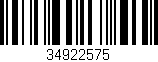 Código de barras (EAN, GTIN, SKU, ISBN): '34922575'
