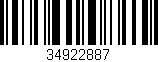 Código de barras (EAN, GTIN, SKU, ISBN): '34922887'