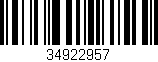 Código de barras (EAN, GTIN, SKU, ISBN): '34922957'
