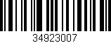 Código de barras (EAN, GTIN, SKU, ISBN): '34923007'
