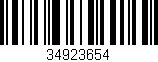 Código de barras (EAN, GTIN, SKU, ISBN): '34923654'