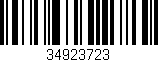 Código de barras (EAN, GTIN, SKU, ISBN): '34923723'