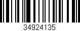 Código de barras (EAN, GTIN, SKU, ISBN): '34924135'