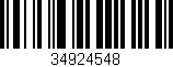 Código de barras (EAN, GTIN, SKU, ISBN): '34924548'