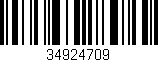 Código de barras (EAN, GTIN, SKU, ISBN): '34924709'