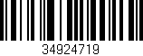Código de barras (EAN, GTIN, SKU, ISBN): '34924719'