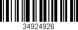 Código de barras (EAN, GTIN, SKU, ISBN): '34924926'