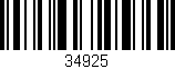 Código de barras (EAN, GTIN, SKU, ISBN): '34925'