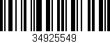 Código de barras (EAN, GTIN, SKU, ISBN): '34925549'