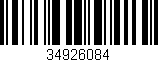Código de barras (EAN, GTIN, SKU, ISBN): '34926084'