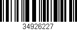 Código de barras (EAN, GTIN, SKU, ISBN): '34926227'