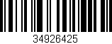 Código de barras (EAN, GTIN, SKU, ISBN): '34926425'