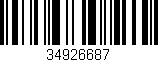 Código de barras (EAN, GTIN, SKU, ISBN): '34926687'