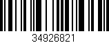 Código de barras (EAN, GTIN, SKU, ISBN): '34926821'