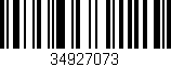 Código de barras (EAN, GTIN, SKU, ISBN): '34927073'