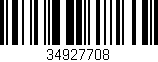 Código de barras (EAN, GTIN, SKU, ISBN): '34927708'