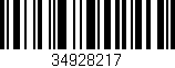 Código de barras (EAN, GTIN, SKU, ISBN): '34928217'