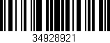 Código de barras (EAN, GTIN, SKU, ISBN): '34928921'