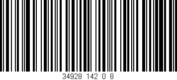 Código de barras (EAN, GTIN, SKU, ISBN): '34928_142_0_8'