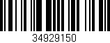 Código de barras (EAN, GTIN, SKU, ISBN): '34929150'