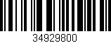 Código de barras (EAN, GTIN, SKU, ISBN): '34929800'