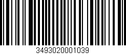 Código de barras (EAN, GTIN, SKU, ISBN): '3493020001039'