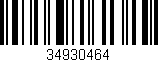 Código de barras (EAN, GTIN, SKU, ISBN): '34930464'