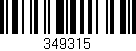 Código de barras (EAN, GTIN, SKU, ISBN): '349315'