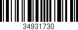 Código de barras (EAN, GTIN, SKU, ISBN): '34931730'