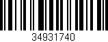 Código de barras (EAN, GTIN, SKU, ISBN): '34931740'