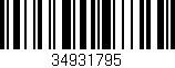 Código de barras (EAN, GTIN, SKU, ISBN): '34931795'