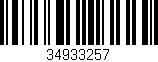 Código de barras (EAN, GTIN, SKU, ISBN): '34933257'