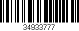 Código de barras (EAN, GTIN, SKU, ISBN): '34933777'