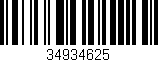 Código de barras (EAN, GTIN, SKU, ISBN): '34934625'