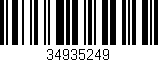Código de barras (EAN, GTIN, SKU, ISBN): '34935249'