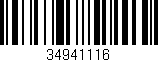 Código de barras (EAN, GTIN, SKU, ISBN): '34941116'