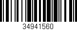 Código de barras (EAN, GTIN, SKU, ISBN): '34941560'