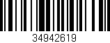 Código de barras (EAN, GTIN, SKU, ISBN): '34942619'