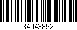 Código de barras (EAN, GTIN, SKU, ISBN): '34943892'