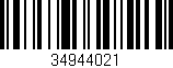 Código de barras (EAN, GTIN, SKU, ISBN): '34944021'