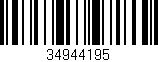 Código de barras (EAN, GTIN, SKU, ISBN): '34944195'