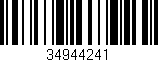 Código de barras (EAN, GTIN, SKU, ISBN): '34944241'