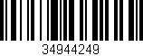 Código de barras (EAN, GTIN, SKU, ISBN): '34944249'