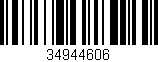 Código de barras (EAN, GTIN, SKU, ISBN): '34944606'