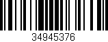 Código de barras (EAN, GTIN, SKU, ISBN): '34945376'