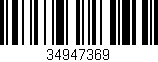 Código de barras (EAN, GTIN, SKU, ISBN): '34947369'