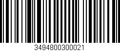 Código de barras (EAN, GTIN, SKU, ISBN): '3494800300021'